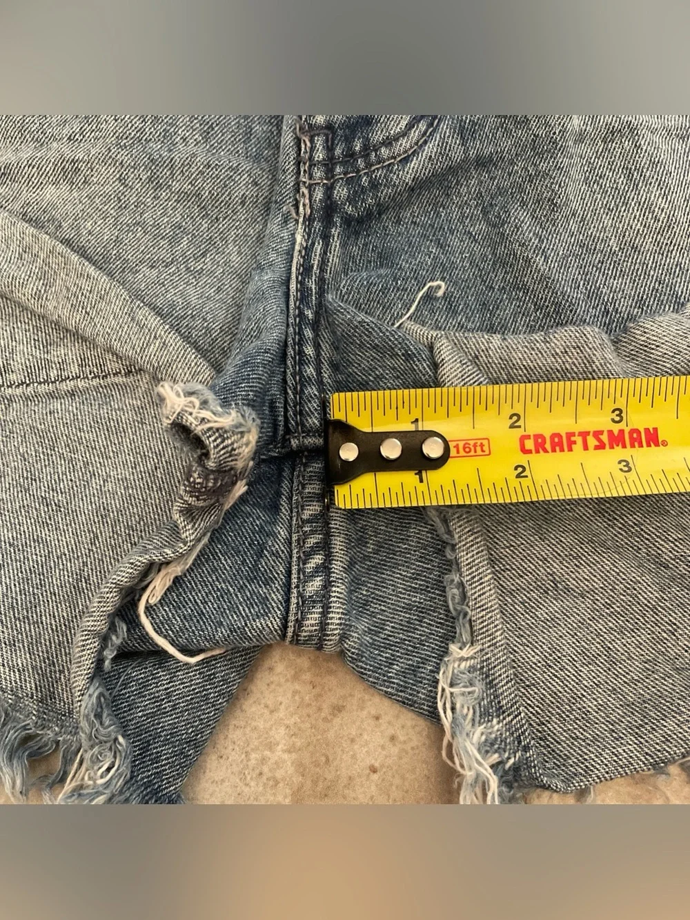 One Teaspoon SZ 24 Bandits Relaxed Fit Long Rise Shadow Pocket Jean Denim Shorts
